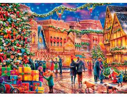 Puzzle MasterPieces Plaza del Pueblo en Navidad de 1000 Pzs