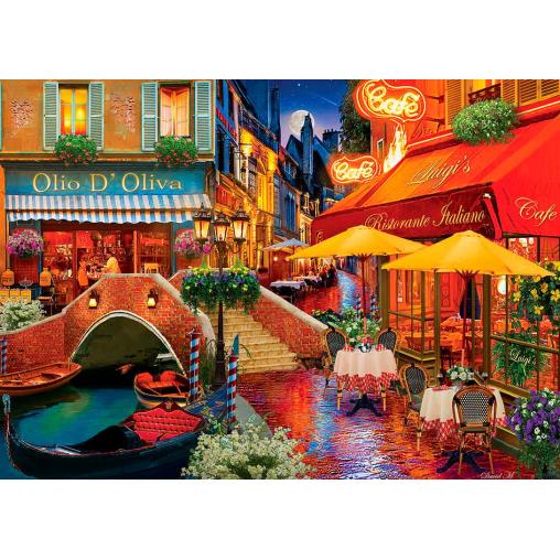 Puzzle MasterPieces Restaurantes en Venecia de 1000 Piezas