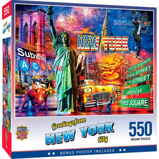 Puzzle MasterPieces Saludos Desde Nueva York de 550 Piezas