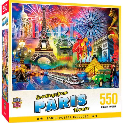 Puzzle MasterPieces Saludos Desde París de 550 Piezas