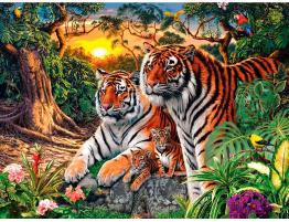 Puzzle MasterPieces Tigres en la Jungla de 550 Piezas