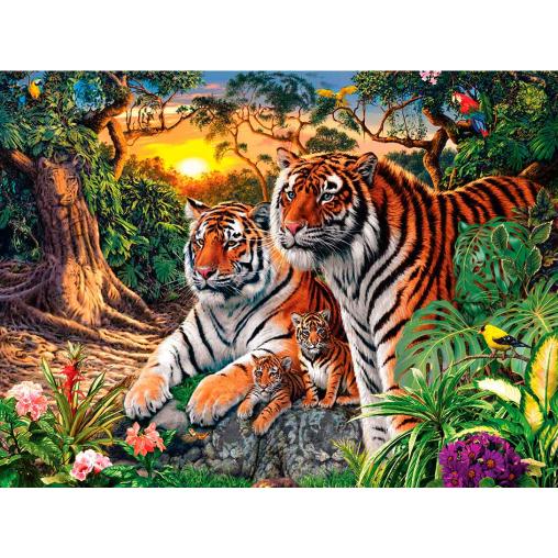 Puzzle MasterPieces Tigres en la Jungla de 550 Piezas