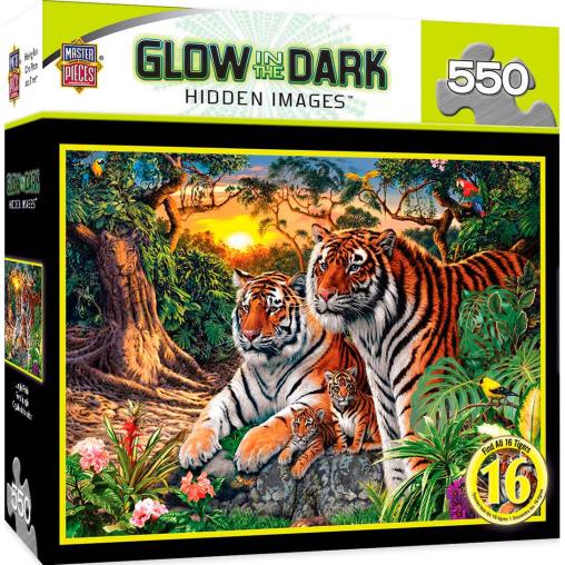 Puzzle MasterPieces Tigres en la Jungla de 550 Piezas