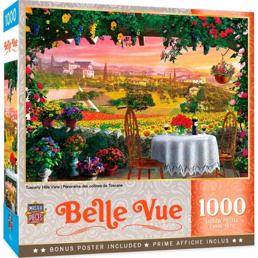 Puzzle MasterPieces Vista de Colinas Toscanas de 1000 Piezas