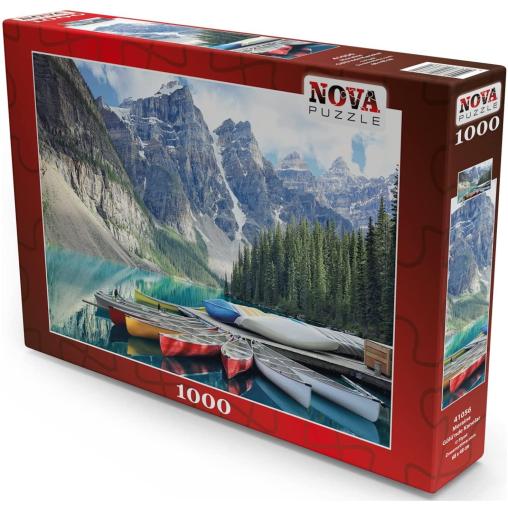 Puzzle Nova Canoas en el Lago Moraine de 1000 Piezas