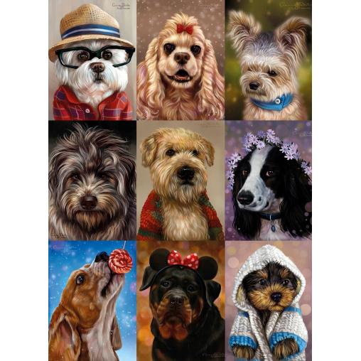 Puzzle Nova Collage de Perros Vertical de 1000 Piezas