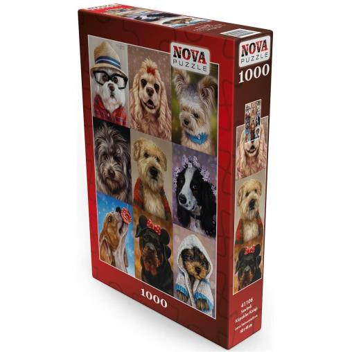 Puzzle Nova Collage de Perros Vertical de 1000 Piezas