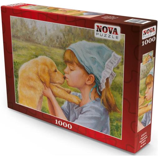 Puzzle Nova El Perro y el Amor de la Niña de 1000 Piezas