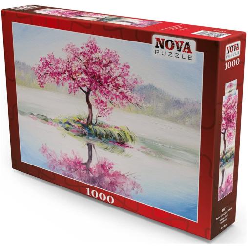 Puzzle Nova Flor de Cerezo Rosa de 1000 Piezas