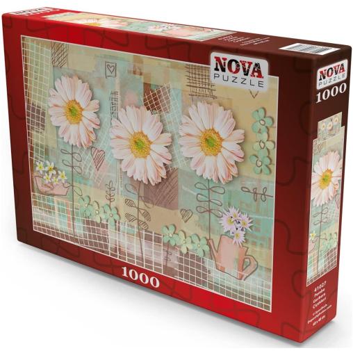 Puzzle Nova Flores de Gerbera Rosa de 1000 Piezas