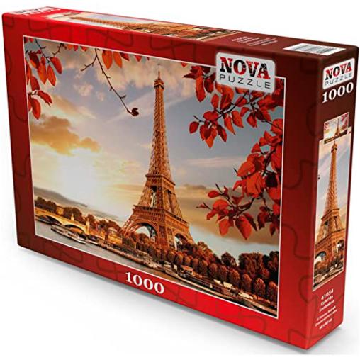 Puzzle Nova Otoño en la Torres Eiffel de 1000 Piezas