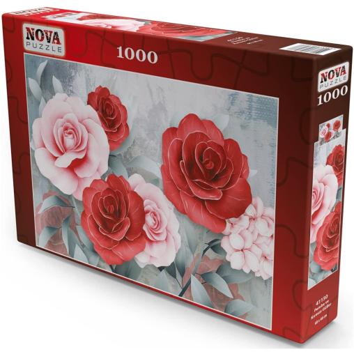 Puzzle Nova Rosas Rojas y Rosas de 1000 Piezas