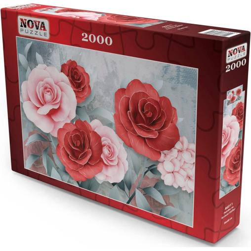 Puzzle Nova Rosas Rojas y Rosas de 2000 Piezas