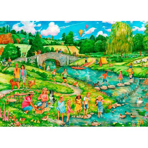 Puzzle Otter House La Gran Salida Campestre de 1000 Piezas