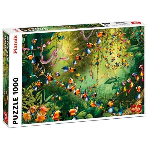 Puzzle Piatnik Pájaros en la Selva de 1000 Piezas