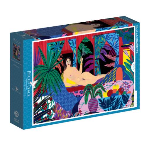 Puzzle Pieces and Peace Desnuda con Cigarro de 1500 Piezas