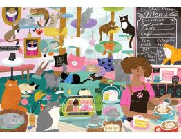 Puzzle Pieces and Peace Mi Lugar Feliz Cat Café 1000 Pzs