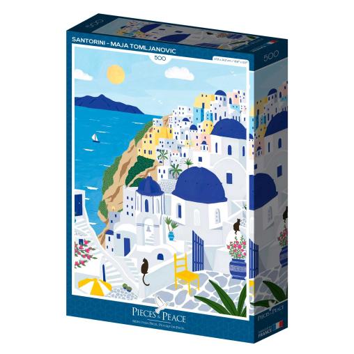 Puzzle Pieces and Peace Santorini de 500 Piezas