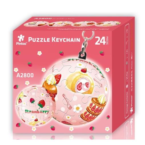 Puzzle Pintoo 3D Llavero Fresa de 24 Piezas