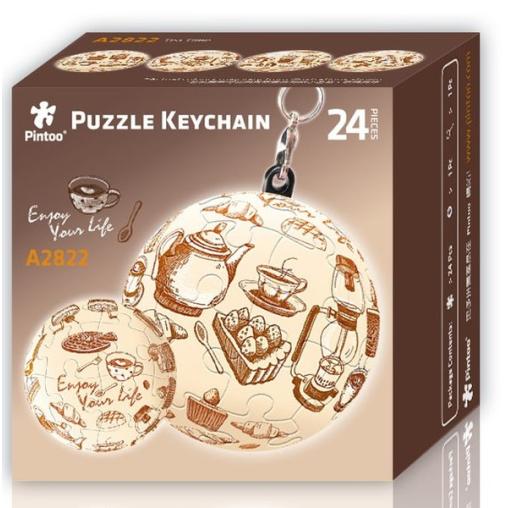 Puzzle Pintoo 3D Llavero Hora del Té de 24 Piezas