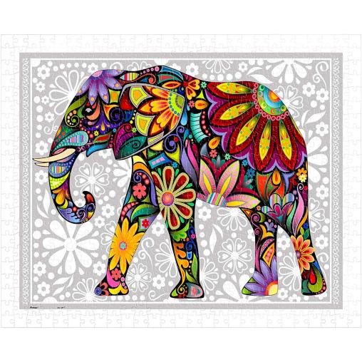 Puzzle Pintoo El Elefante Alegre de 500 Piezas