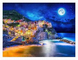 Puzzle Pintoo Noche Estrellada en Cinque Terre de 1200 Piezas