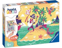 Puzzle-Play Ravensburger Aventura Pirata de 2x24 Piezas