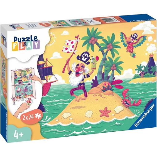 Puzzle-Play Ravensburger Aventura Pirata de 2x24 Piezas