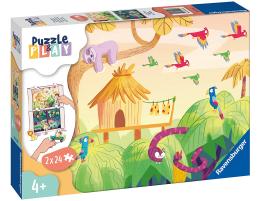 Puzzle-Play Ravensburger Explora la Jungla de 2x24 Piezas