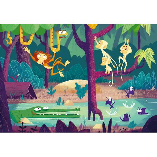 Puzzle-Play Ravensburger Explora la Jungla de 2x24 Piezas