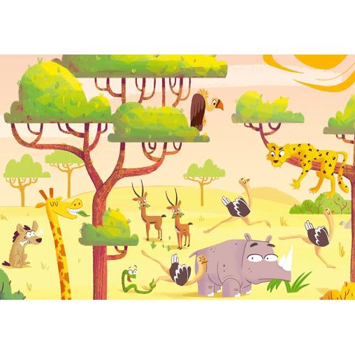 Puzzle-Play Ravensburger Hora del Safari de 2x24 Piezas