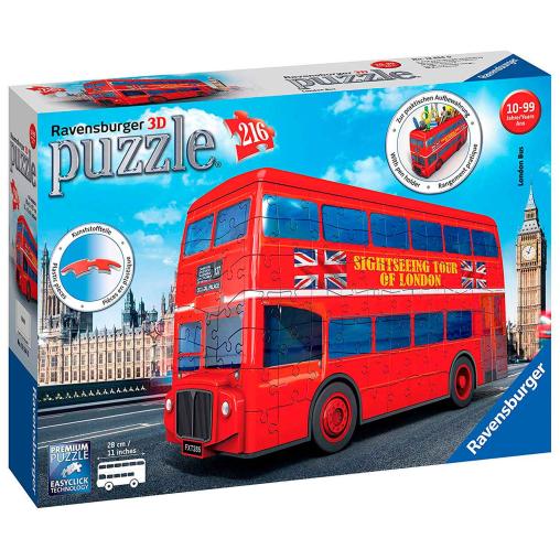 Puzzle Ravensburger 3D Bus Londinense de 216 Piezas