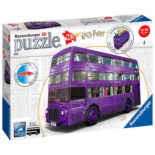 Puzzle Ravensburger 3D Night Bus de Harry Potter de 216 Piezas