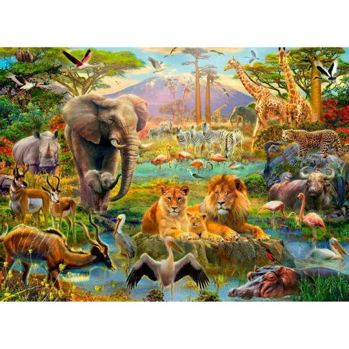 Puzzle Ravensburger Animales de la Sabana XXL de 200 Piezas