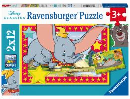 Puzzle Ravensburger Animales Disney de 2x12 Piezas