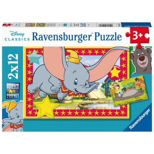 Puzzle Ravensburger Animales Disney de 2x12 Piezas