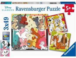 Puzzle Ravensburger Animales Felices de 3x49 Piezas