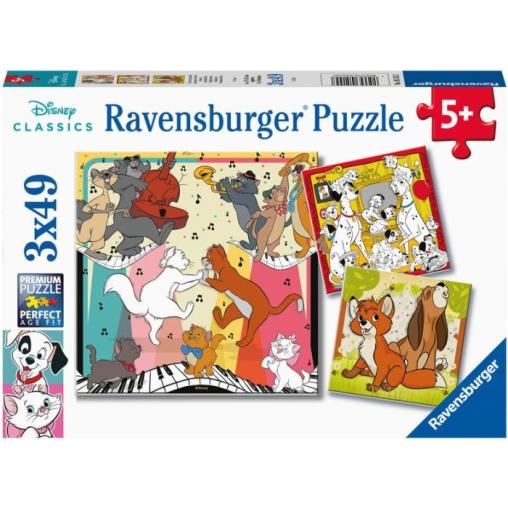 Puzzle Ravensburger Animales Felices de 3x49 Piezas