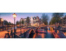 Puzzle Ravensburger Atardecer en Amsterdam de 1000 Piezas