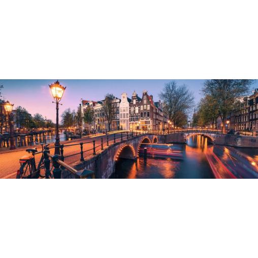 Puzzle Ravensburger Atardecer en Amsterdam de 1000 Piezas