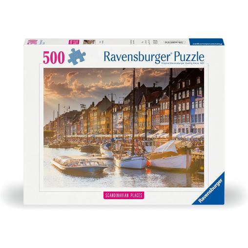 Puzzle Ravensburger Atardecer en Copenhague de 500 Piezas