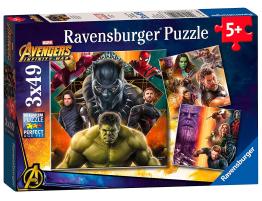 Puzzle Ravensburger Avengers Infinity War, de 3x49 Piezas