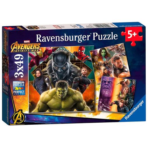 Puzzle Ravensburger Avengers Infinity War, de 3x49 Piezas