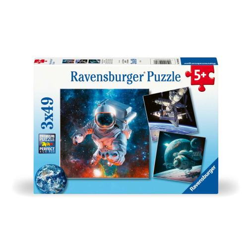 Puzzle Ravensburger Aventuras en el Espacio de 3x49 Piezas