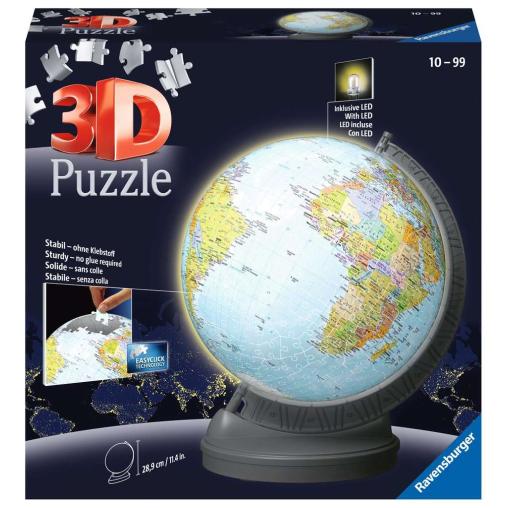 Puzzle Ravensburger  Ball 3D Globo Terraqueo con Luz 540 P