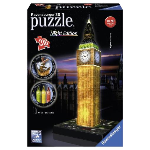 Puzzle Ravensburger Big Ben Night Edition 3D 3D 216 pièces