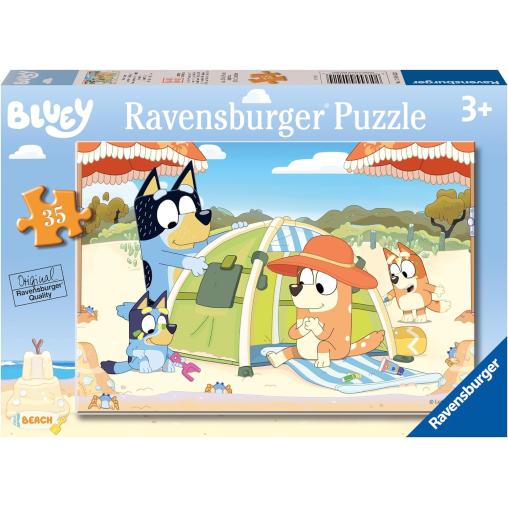 Puzzle Ravensburger Bluey en la Playa de 35 Piezas