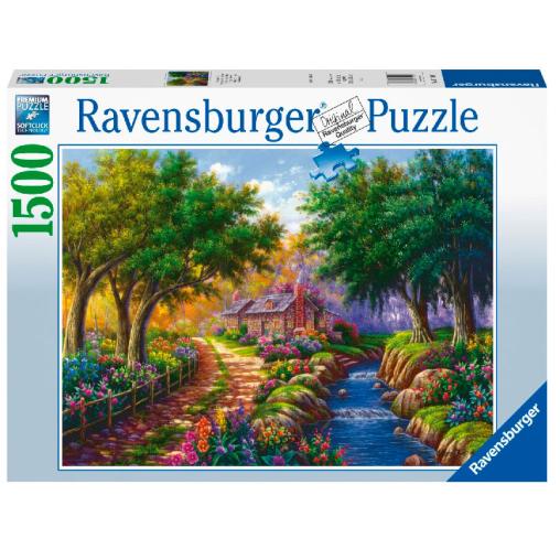 Puzzle Ravensburger Cabaña Junto al Río de 1500 Piezas