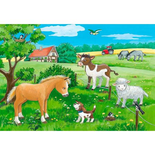 Puzzle Ravensburger Cachorros en el Campo de 2x12 Pzs