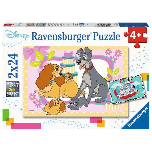 Puzzle Ravensburger Cachorros Favoritos de Disney de 2x24 Pieza